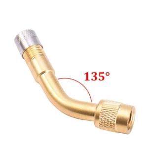 135 Grad Winkel Reifen Ventil Verlängerung Adapter Motorrad-Messing - Bild 1 von 3