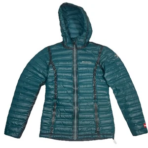 Columbia Titanium Outdry Down Puffer Jacket 700 Hooded Teal Womens XS EXTRA SMAL - Picture 1 of 17