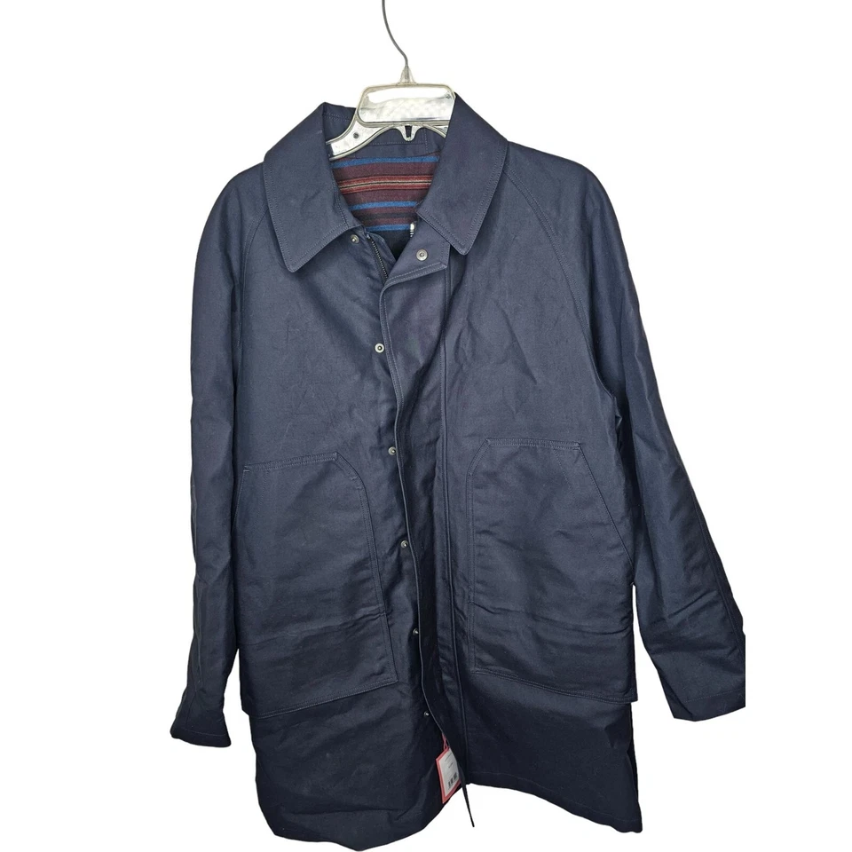 Nuevo con etiquetas Abrigo Para Hombres Thomas Rosa Camisamaker Londres 100% Algodón Azul Marino Talla S Foto 1 de 4