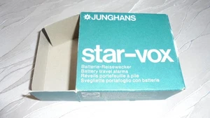 DE COLECCIÓN JUNGHANS STAR-VOX BATERÍA DESPERTADOR DE VIAJE - CON EMBALAJE ORIGINAL - Imagen 1 de 5