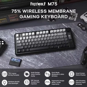 ATTACK SHARK M75 Wireless Membrane Gaming Keyboard - Picture 1 of 9