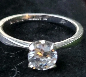 Vintage Avon Sterling Silver CZ Promise Ring size 7.5 - Picture 1 of 16