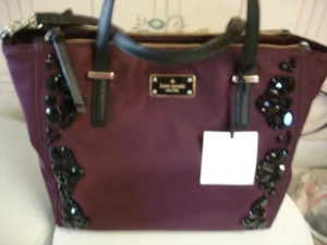 Kate Spade NeW w/tagsWilson Rd Embell Alyse crossbody Tote Plum Purse Nylo + 2 - Bild 1 von 9