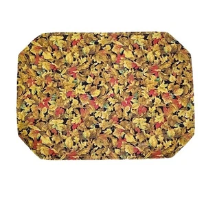 Tovaglietta Autunno Autunno Fogliame Rosso Giallo Verde Marrone Set di 4 USA Cotone - Foto 1 di 3
