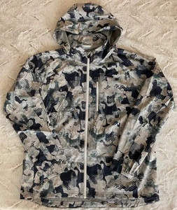 HUK Pursuit Jacket MensL Blue Camo Full Zip Wind Resistant Waterproof EUC - Picture 1 of 10