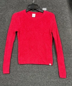 Abercrombie Kids Knit Sweater Size 15/16 Red Crewneck Long Sleeve Super Soft - Picture 1 of 7