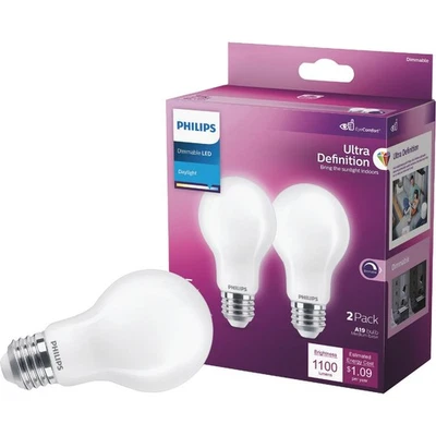 Philips Ultra Definición 75W Equivalente Luz de Día A19 Mediana Bombilla LED, Foto 1 de 4