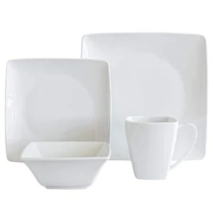Over+Back Dinnerware Set 32-Piece Microwave Safe Porcelain White (Service for 8) - Picture 1 of 4
