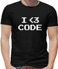 I Heart Code Mens T-Shirt - Developer - Programmer - Programming - Tech - Nerd