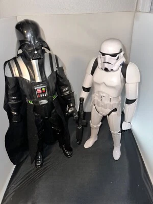 Star Wars Darth Vader 20” Jakks 2014 Lucasfilm Action Figure  Storm Trooper 18" - Image 1 of 4