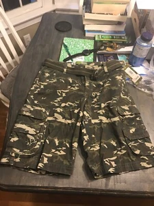 Boy size 12 Husky Lee dungarees skull camo loose with belt Adjustable Waistband - Picture 1 of 6