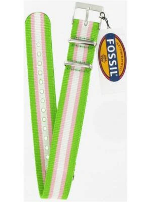 Pulseira de relógio de náilon verde 18 mm Fossil Man AMS146  - Imagem 1 de 3