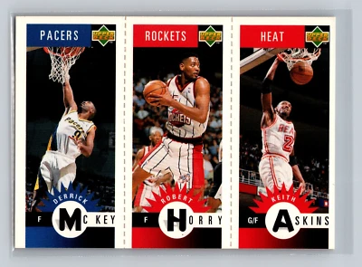 1996 Upper Deck Minis Derrick McKey Robert Horry Keith Askins Foto 1 de 2