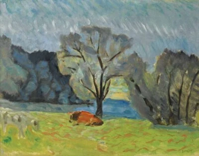 Impresión en lienzo Pierre Bonnard vacas en un paisaje 16 x 20 #4319 Foto 1 de 4