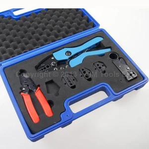 41651001 Electric Cable Wire Terminals Ratchet Crimping Cutting Tool Set 2 PC - Imagen 1 de 8