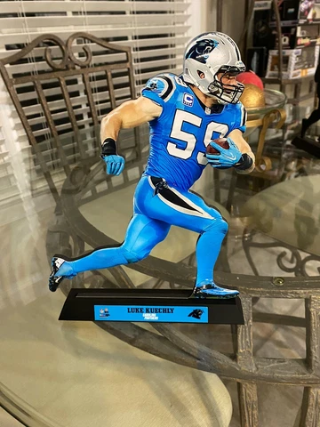 Luke Kuechly - Blue Color Rush - 10 Inch Standee Cover