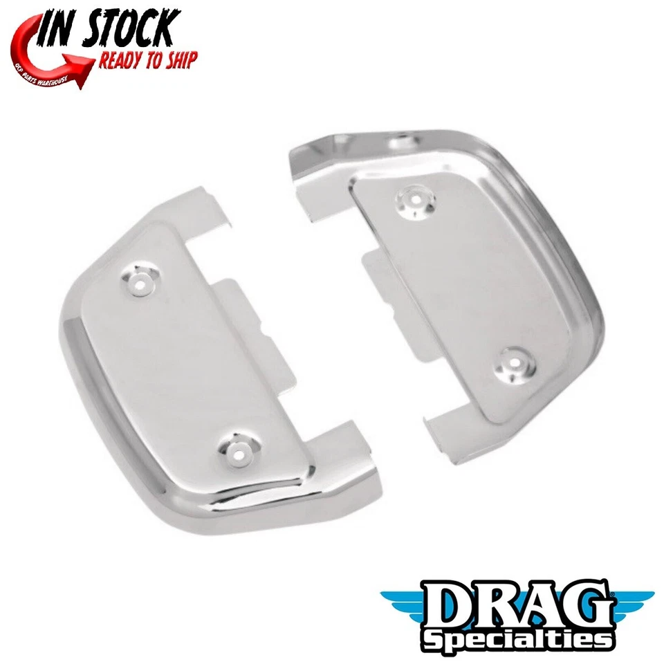 Fundas de piso cromadas para pasajeros Drag Specialties para Harley Touring Foto 1 de 3