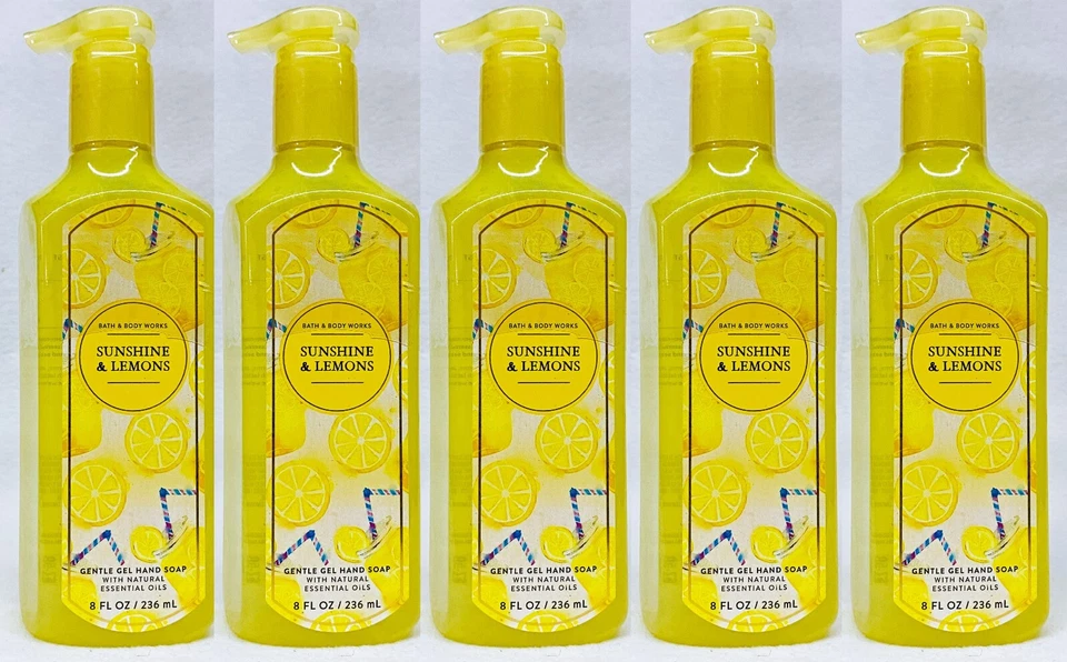 2 Bath & Body Works Sunshine & Lemon GEL Hand Soaps