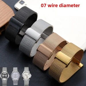 Super Quality Solid Stainless Steel Watch Band Milanese Mesh Bracelet 18mm-24mm - Picture 1 of 12