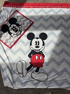 Mickey Mouse Chevron Shower Curtain and Bath Rug 