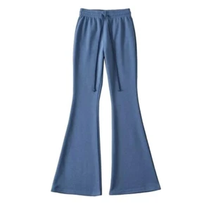 Women Drawstring Waist Bell Bottoms Flared Trousers Fitness Yoga Sports Pants - Picture 1 of 15