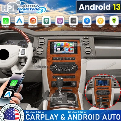 Rádio estéreo automotivo Android 13.0 Apple Carplay GPS DSP para Jeep Commander 2008-2010 - Imagem 1 de 4
