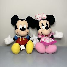 Vintage 1990s Mattel Arcotoys Mickey Mouse Minnie Mouse Stuffed Plush Set