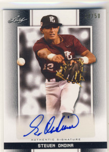 STEVEN ONDINA 2019 Leaf Perfect Game PG National Showcase Black AUTO /50 FIU