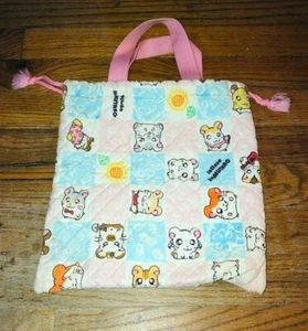 Vintage Hamtaro Draw String Tote Fabric Bag Bijou Japan Import RARE - Picture 1 of 1