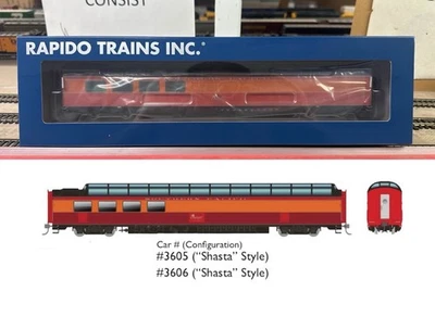 Rapido 175002 Southern Pacific 3/4 Dome Lounge Daylight Fluted #3605 "Shasta" HO - Image 1 of 4