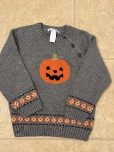 Janie And Jack Pumpkin Sweater Size 4 - Picture 1 of 3