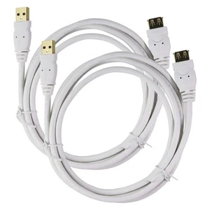 2x Belkin (HA154ZM/A) Extension Data Cables for USB Devices - White - Picture 1 of 3