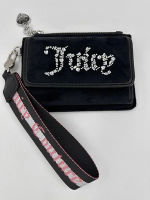 Muñequera Juicy Couture All That Glitters exclusiva correa gruesa regaliz plata Foto 1 de 4