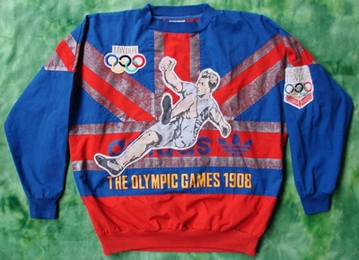Vintage 1980’s Adidas Pullover Shirt 1908 1948 London Olympics Crew Men's sz M - Image 1 of 4