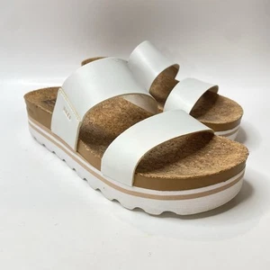 Reef Cushion Vista Hi Platform Sandals Women's Size 7 Cloud White Cork Cushioned - Picture 1 of 11