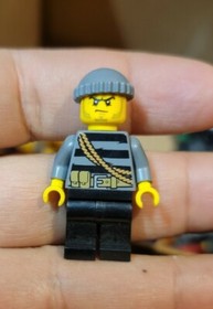 Lego City Police CITY BURGLAR - KNIT CAP Rope Minifigure cty0364 C16-2 