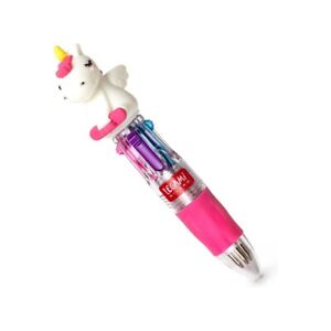 Mini stylo à bille Legami 4 couleurs magique arc-en-ciel vert clair bleu violet rose pointe 1 mm