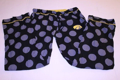Women's Iowa Hawkeyes S Pajama Pants Bottoms (Polka Dots) Sideline Apparel Cover
