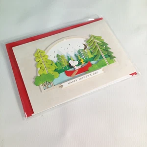 1 Tarjeta Sello Firma Día del Padre Tarjetas SNOOPY y Woodstock of Peanuts - Imagen 1 de 3