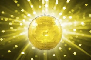 FXLAB Gold Mirror Ball 50cm 500mm 20" Mirrorball Revolving Disco - Picture 1 of 7