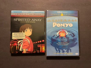 Ponyo (DVD, 2010, 2-Disc Set) And Spirited Away ( Blu Ray And Dvd, 2001) - Picture 1 of 2