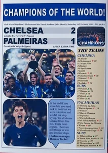 Chelsea 2 Palmeiras 1 - 2022 finale Coppa del Mondo per club - stampa souvenir - Foto 1 di 1