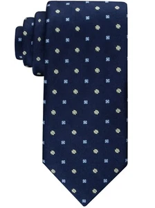 TOMMY HILFIGER Men's Classic Floral Medallion Neat Tie Navy/Green $69.50 - Picture 1 of 3