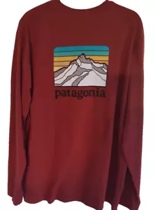 Patagonia Herren Longsleeved Line Logo Ridge Responsibili-Tee®: Burnished Red XL - Bild 1 von 4