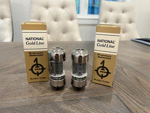2 NOS GE General Electric USA National Gold 6550A 6550 Vacuum tubes Matched - Picture 1 of 16