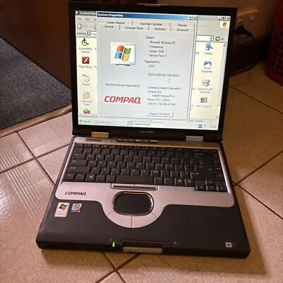 Compaq Evo N1000C 30gb HDD 768mb RAM 3.5" Floppy CD Drive *For Parts Or Repair* - Image 1 of 4
