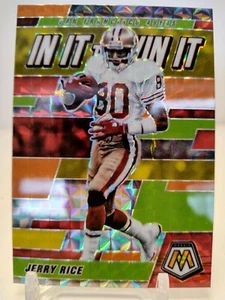 JERRY RICE SILVER Prizm 2021 Panini Mosaic Football In It To Win It #Win20 49ers - Picture 1 of 2