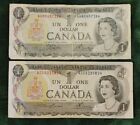 (2) 1973 billets d'un dollar de la Banque du Canada 