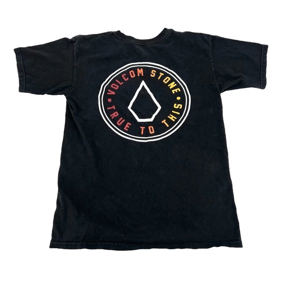 Volcom Stone True To This Mens Small t- shirt black skater Colorful Streetwear - Image 1 of 4