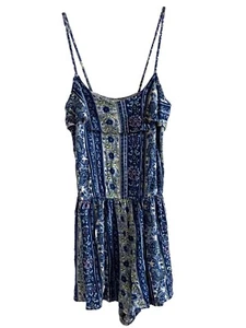 Abercrombie Kids Tank Top Romper Playsuit Size L Floral Shorts Jumpsuit - Picture 1 of 5